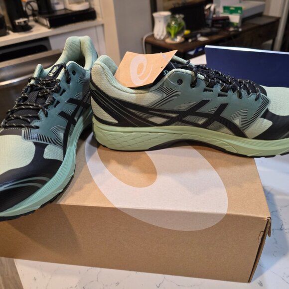 Asics Gel-Terrain Dark Jade Black 1203A342-300 Men's Size 13 Trail Hiking Shoes - Picture 3 of 16